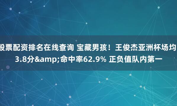股票配资排名在线查询 宝藏男孩！王俊杰亚洲杯场均13.8分&命中率62.9% 正负值队内第一